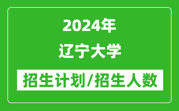2024年遼寧大學(xué)各省招生計(jì)劃及各專業(yè)招生人數(shù)是多少