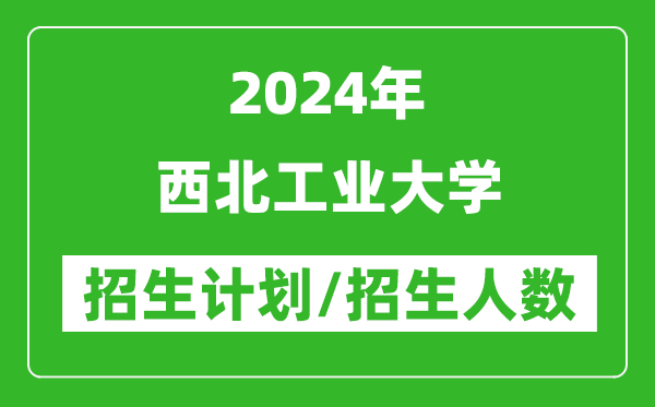 2024年西北工業(yè)大學(xué)各省招生計劃及各專業(yè)招生人數(shù)是多少