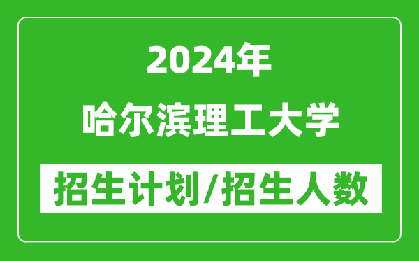 2024年哈爾濱理工大學各省招生計劃及各專業(yè)招生人數(shù)是多少