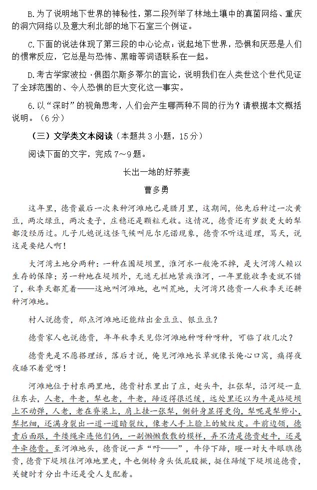 2024年高考語文試卷真題及答案解析(全國乙卷)