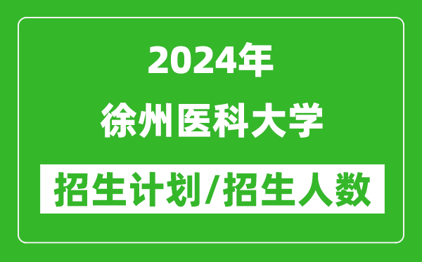 2024年徐州醫(yī)科大學(xué)各省招生計(jì)劃及各專(zhuān)業(yè)招生人數(shù)是多少