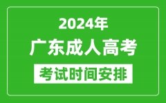 2024年廣東成人高考時間安排具體時間表