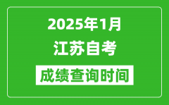 江蘇2025年1月自考成績查詢時間_什么時候出分？