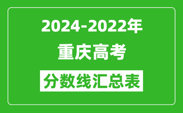 重慶2024-2022近三年高考分數(shù)線匯總表(2025參考)