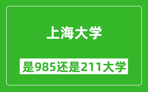 上海大學(xué)是985還是211大學(xué)？