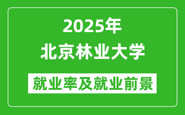 2025北京林業(yè)大學(xué)就業(yè)率及就業(yè)前景怎么樣_好就業(yè)嗎？