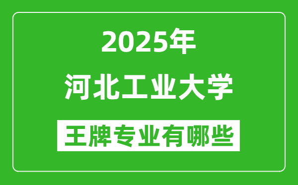2025河北工業(yè)大學王牌專業(yè)有哪些_河北工業(yè)大學最好的專業(yè)排行榜