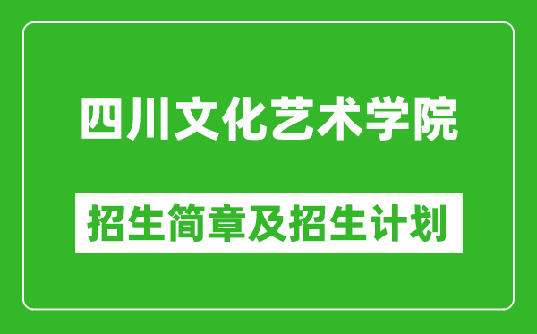 四川文化藝術(shù)學院2025年高考招生簡章及各省招生計劃人數(shù)