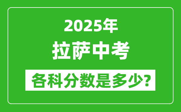 2025拉薩中考科目及各科分?jǐn)?shù)是多少?