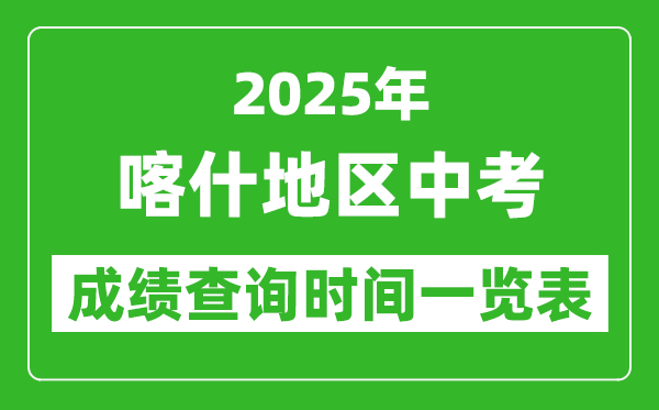 喀什地區(qū)中考成績查詢時(shí)間2025年具體時(shí)間一覽表