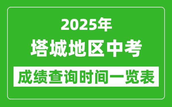 塔城地區(qū)中考成績查詢時間2025年具體時間一覽表
