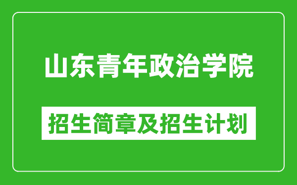 山東青年政治學院2025年招生簡章,各省高考招生計劃人數一覽表
