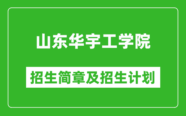 山東華宇工學(xué)院2025年招生簡章,各省高考招生計(jì)劃人數(shù)一覽表
