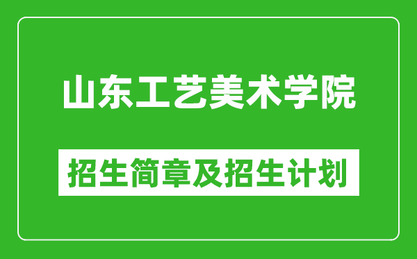 山東工藝美術(shù)學(xué)院2025年招生簡章,各省高考招生計劃人數(shù)一覽表