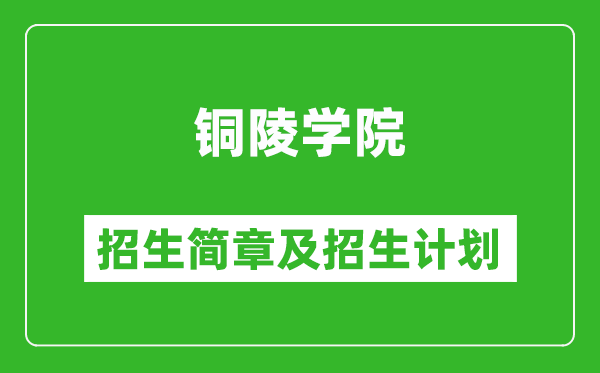 銅陵學(xué)院2025年招生簡章,各省高考招生計劃人數(shù)一覽表