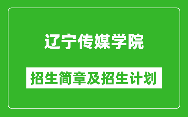 遼寧傳媒學(xué)院2025年招生簡章,各省高考招生計劃人數(shù)一覽表