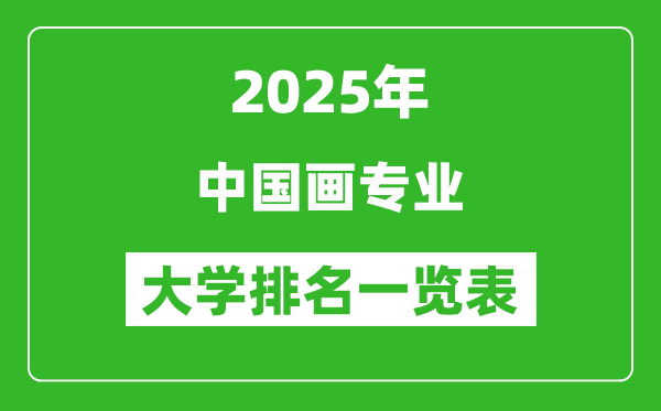 全國中國畫專業(yè)最好的大學(xué)排名一覽表(2025最新)