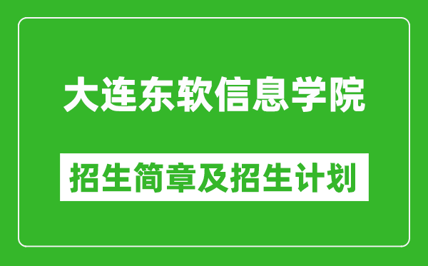 大連東軟信息學(xué)院2025年招生簡(jiǎn)章,各省高考招生計(jì)劃人數(shù)一覽表
