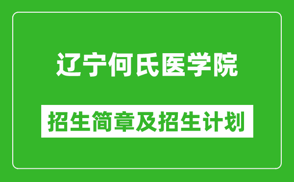 遼寧何氏醫(yī)學(xué)院2025年招生簡章,各省高考招生計(jì)劃人數(shù)一覽表