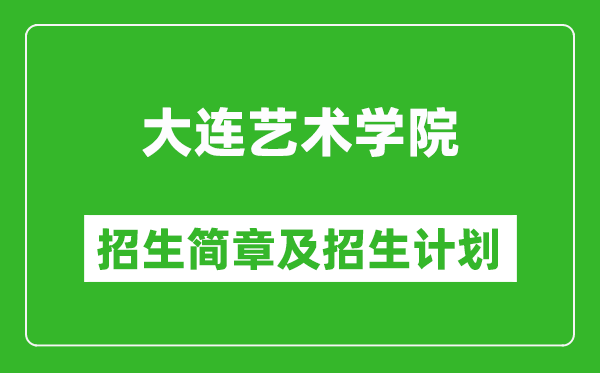 大連藝術(shù)學(xué)院2025年招生簡(jiǎn)章,各省高考招生計(jì)劃人數(shù)一覽表