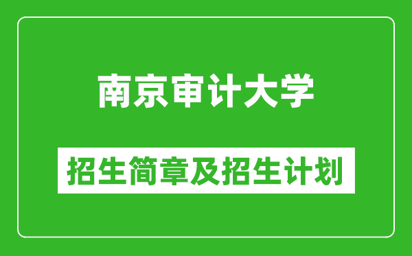 南京審計大學(xué)2025年招生簡章,各省高考招生計劃人數(shù)一覽表