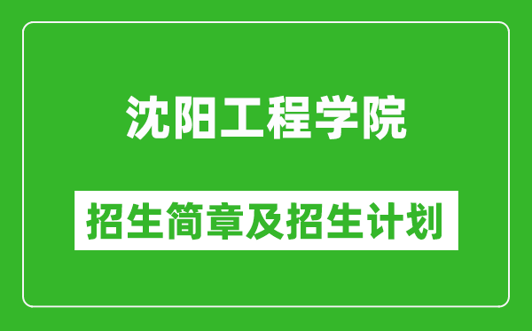 沈陽工程學院2025年招生簡章,各省高考招生計劃人數(shù)一覽表