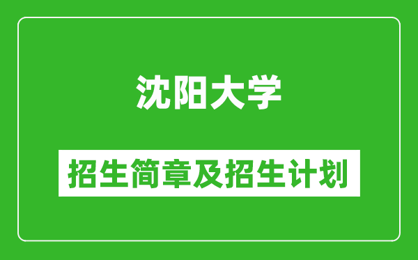 沈陽(yáng)大學(xué)2025年招生簡(jiǎn)章,各省高考招生計(jì)劃人數(shù)一覽表