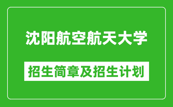 沈陽航空航天大學(xué)2025年招生簡章,各省高考招生計(jì)劃人數(shù)一覽表