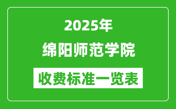 2025綿陽師范學(xué)院學(xué)費(fèi)多少錢一年,各專業(yè)收費(fèi)標(biāo)準(zhǔn)一覽表