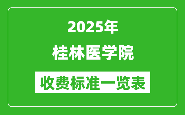 2025桂林醫(yī)學(xué)院學(xué)費(fèi)多少錢一年,各專業(yè)收費(fèi)標(biāo)準(zhǔn)一覽表