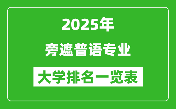 全國(guó)旁遮普語(yǔ)專(zhuān)業(yè)最好的大學(xué)排名一覽表(2025最新)