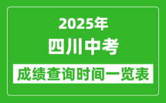 2025年四川各市中考成績(jī)查詢(xún)時(shí)間一覽表