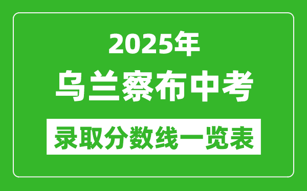 2025年烏蘭察布中考錄取分?jǐn)?shù)線一覽表(含歷年分?jǐn)?shù)線)