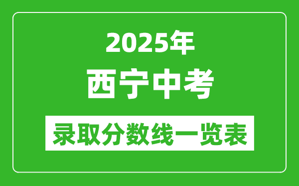 2025年西寧中考錄取分?jǐn)?shù)線一覽表(含歷年分?jǐn)?shù)線)