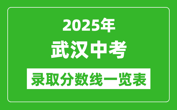 2025年武漢中考錄取分?jǐn)?shù)線一覽表(含歷年分?jǐn)?shù)線)