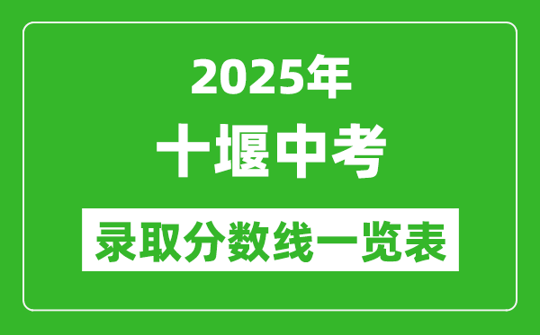 2025年十堰中考錄取分?jǐn)?shù)線一覽表(含歷年分?jǐn)?shù)線)
