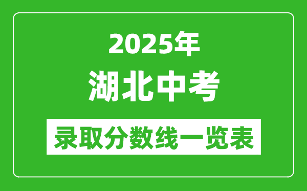 2025湖北省各市中考錄取分?jǐn)?shù)線一覽表(13市完整版)