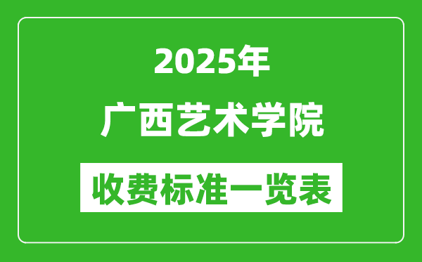 2025廣西藝術(shù)學(xué)院學(xué)費(fèi)多少錢一年,各專業(yè)收費(fèi)標(biāo)準(zhǔn)一覽表