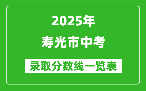 2025年壽光市中考錄取分?jǐn)?shù)線一覽表(含歷年分?jǐn)?shù)線)