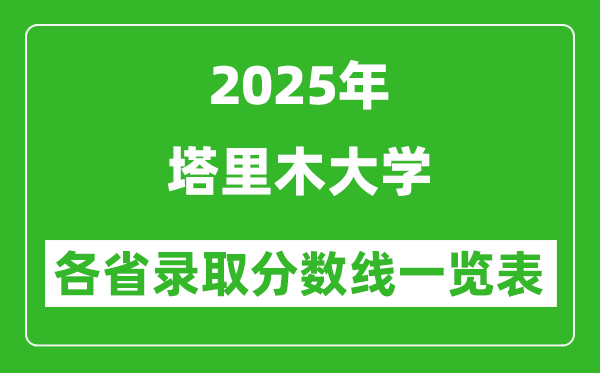 2025年塔里木大學(xué)各省錄取分?jǐn)?shù)線一覽表(含2024年最低分)