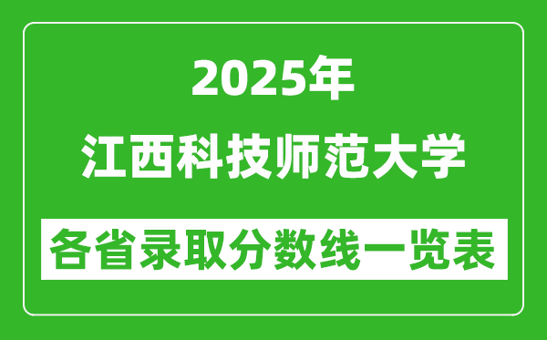 2025年江西科技師范大學(xué)各省錄取分?jǐn)?shù)線一覽表(含2024年最低分)