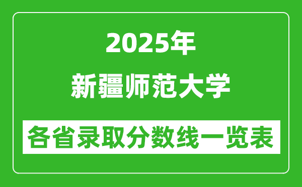 2025年新疆師范大學(xué)各省錄取分?jǐn)?shù)線一覽表(含2024年最低分)