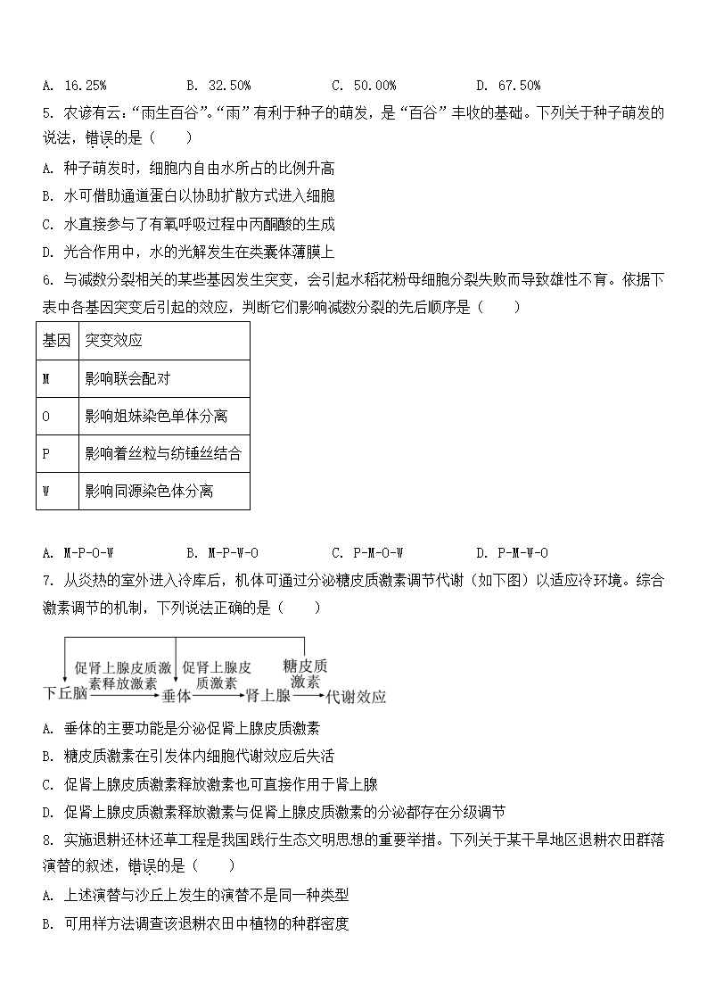 2025年江西高考生物試卷真題及答案解析(完整版)
