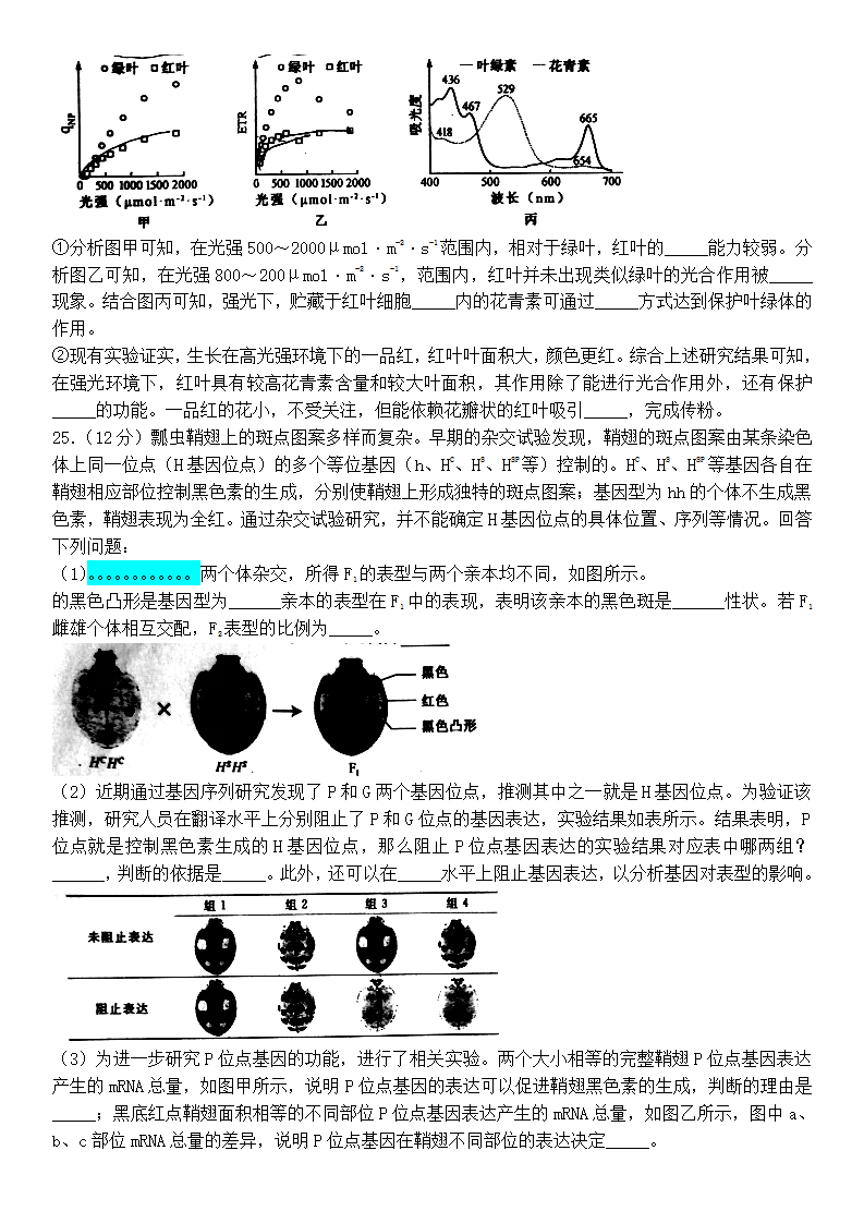 2025年浙江高考生物試卷真題及答案解析(完整版)